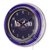Modelo Retro Round Neon Wall Analog Clock with Pull Chain - 14.5"